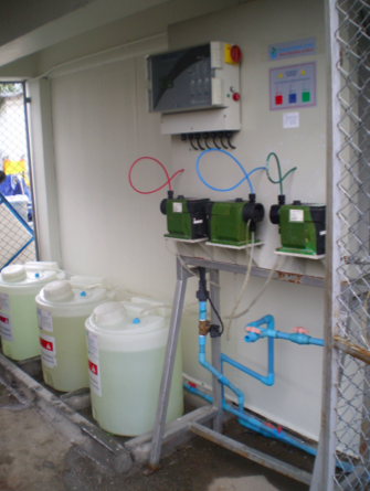 Installed Chlorine Dioxide Generator.